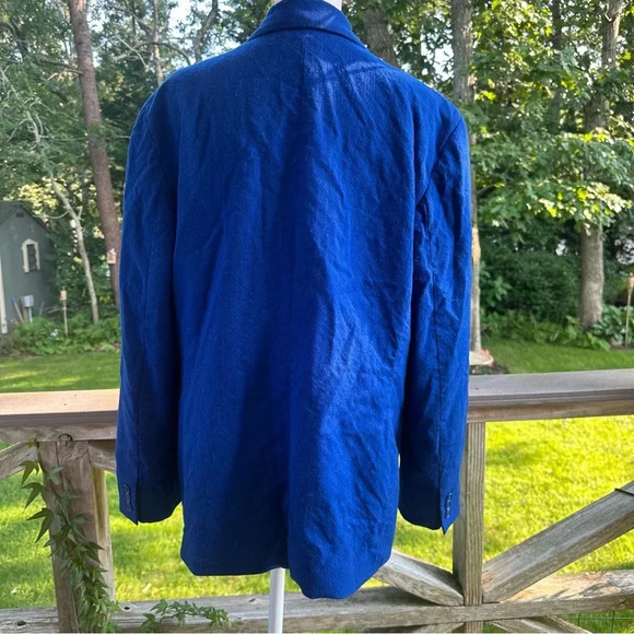 Pendleton Vintage Royal Blue Wool Blazer Large 16 - Picture 6 of 12